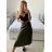 Women's Medium Length Satin Skirt (S/M ONE SIZE) ITALIAN FASHION IMM23UN6886