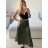 Women's Medium Length Satin Skirt (S/M ONE SIZE) ITALIAN FASHION IMM23UN6886