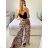 Women's Elegant Belt Long Sleeve Dress (S/M ONE SIZE) ITALIAN FASHION IMM23UN6139