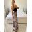 Women's Elegant Belt Long Sleeve Dress (S/M ONE SIZE) ITALIAN FASHION IMM23UN6139