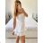 Women's Summer Carmen Muslin Dress (S/M ONE SIZE) ITALIAN FASHION IMWGS24068