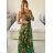 Long summer icecool strapless dress for women (M/L-XL/2XL) AINUOSI ITALIAN FASHION IMB23H02 -   green -   XL/2XL