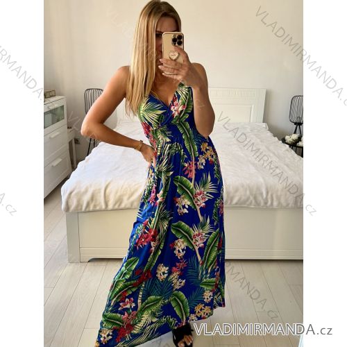 Long summer icecool strapless dress for women (M/L-XL/2XL) AINUOSI ITALIAN FASHION IMB23H02 -   green -   XL/2XL
