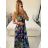 Long summer icecool strapless dress for women (M/L-XL/2XL) AINUOSI ITALIAN FASHION IMB23H02 -   green -   XL/2XL