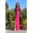 Women's Long Elegant Dress with Wide Straps (SL) FRENCH FASHION FMPEL23VELVET black 46