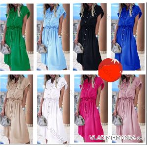 Women's Long Chiffon Short Sleeve Dress (S/M ONE SIZE) ITALIAN FASHION IMWGM23456
