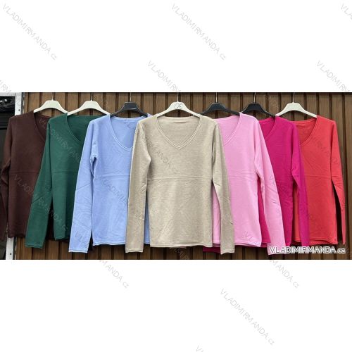 T-shirt elegant long sleeve women (S / M ONE SIZE) ITALIAN FASHION IMWK21008