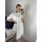 Women's Elegant Glitter Long Sleeve Dress (S/M/L/XL ONE SIZE) ITALIAN FASHION IMBM22010 -   white -   XL/2XL