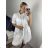 Women's Elegant Glitter Long Sleeve Dress (S/M/L/XL ONE SIZE) ITALIAN FASHION IMBM22010 -   white -   XL/2XL