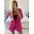 Women's Lace Cotton Short Sleeve Women's Dress (S / M ONE SIZE) ITALIAN FASHION IMWM215877 -   zelená limetková -   M / L