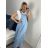 Dress with 3/4-sleeve ladies pocket (uni sl) ITALIAN Fashion IM3181746 S / M Light blue