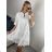 Women's Elegant Lace Sleeveless Dress (S/M ONE SIZE) ITALIAN FASHION IMWGS231829 -   white -   M / L
