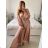 Elegant Long Sleeve Dress Women (S / M.ONE SIZE) ITALIAN FASHION IMM211302