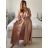Elegant Long Sleeve Dress Women (S / M.ONE SIZE) ITALIAN FASHION IMM211302 -   modrá královská -   S / M