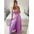 Women's Strapless Long Party Dress (S/M ONE SIZE) ITALIAN FASHION IMPSH2360055 -   purple -   S / M