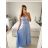 Women's Strapless Long Party Dress (S/M ONE SIZE) ITALIAN FASHION IMPSH2360055 -   purple -   S / M
