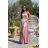 Women's strapless tulle party dress (S/M/L ONE SIZE) ITALIAN FASHION IM923001 pink 40
