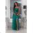 Women's strapless tulle party dress (S/M/L ONE SIZE) ITALIAN FASHION IM923001 emerald green 36