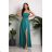 Women's strapless tulle party dress (S/M/L ONE SIZE) ITALIAN FASHION IM923001 emerald green 38