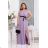 Women's strapless tulle party dress (S/M/L ONE SIZE) ITALIAN FASHION IM923001 light purple 36