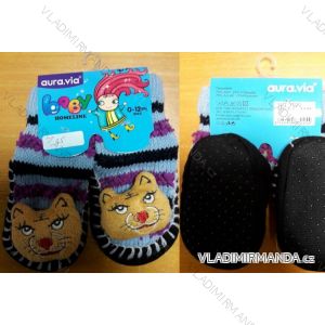 Warm socks with non-slip sole for children (0-12m) AURA.VIA NO.7025
