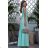 Women's strapless tulle party dress (S/M/L ONE SIZE) ITALIAN FASHION IM923001 zelená lipová 42
