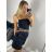 Kraťasy šortky s páskem dámské (S/M ONE SIZE) ITALSKÁ MÓDA IM724045 -   black -   S / M