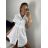 Women's summer shirt dress with belt (uni s / m) ITALIAN FASHION IM420807 S / M white