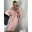 Summer muslin carmen dress for women (48/52 ONE SIZE) ITALIAN FASHION IM424294  white