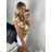 Women's Elegant Long Sleeve Dress (S/M ONE SIZE) ITALIAN FASHION IMM23M6062 -   pink -   S / M