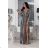 Women's strapless tulle party dress (S/M/L ONE SIZE) ITALIAN FASHION IM923001 černo-béžová M