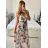 Women's Long Elegant Chiffon Sleeveless Dress (S/M ONE SIZE) ITALIAN FASHION IM423265