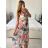 Women's Long Elegant Chiffon Sleeveless Dress (S/M ONE SIZE) ITALIAN FASHION IM423265