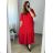 Women's Long Sleeve Shirt Dress (S/M ONE SIZE) ITALIAN FASHION IMWD232607 -   red -