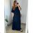Women's Long Sleeve Shirt Dress (S/M ONE SIZE) ITALIAN FASHION IMWD232607 -   dark blue -   56/58