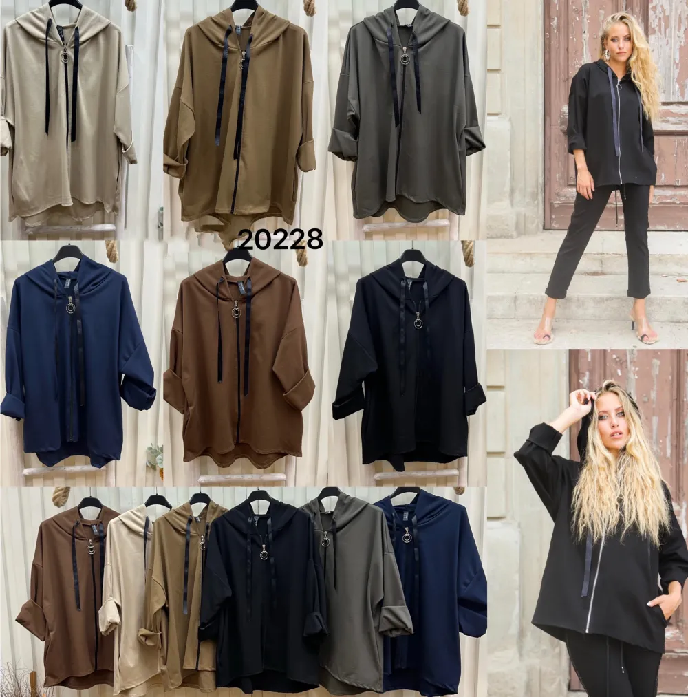 Women's Slim Extended Long Sleeve Jacket (S/M ONE SIZE) ITALIAN FASHION IMPLI2234630