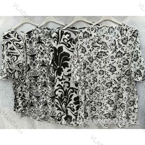 Women's Plus Size Long Sleeve Shirt (3XL/4XL ONE SIZE) ITALIAN FASHION IMWQ233259