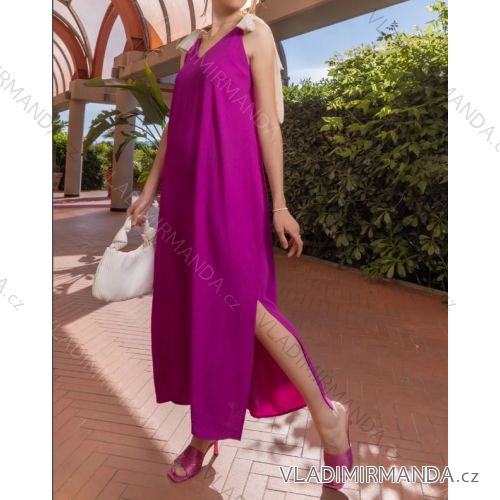Women's Long Chiffon Short Sleeve Dress (S/M ONE SIZE) ITALIAN FASHION IMWGS231048