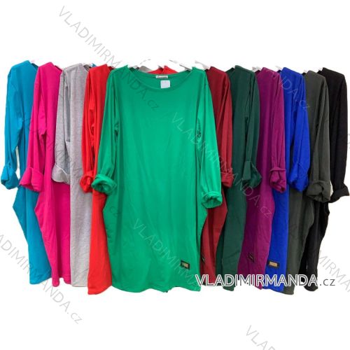 Women's Plus Size Summer Long Sleeve Dress (48/50 ONE SIZE) ITALIAN FASHION IMC24407