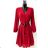 Women's Long Sleeve Summer Dress (S/M ONE SIZE) ITALIAN FASHION IMPES238990 red S / M