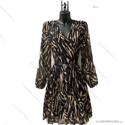 Women's Long Sleeve Summer Dress (S/M ONE SIZE) ITALIAN FASHION IMPES238990 black S / M