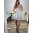 Women's summer short sleeve linen dress (M-3XL) ITALIAN FASHION IM422STELA-14/DU -   light purple -   58