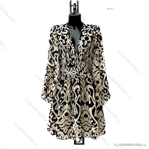 Women's Long Chiffon Short Sleeve Dress (S/M ONE SIZE) ITALIAN FASHION IMWGS231048