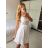Women's Strapless Long Party Dress (S/M ONE SIZE) ITALIAN FASHION IMPSH2360055 -   white -   S / M
