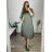 Casual Dress Cotton 3/4 Sleeve Women's Plus Size (40-50) POLISH FASHION PMF24MARGARITA/DUR Blue 42