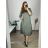 Casual Dress Cotton 3/4 Sleeve Women's Plus Size (40-50) POLISH FASHION PMF24MARGARITA/DUR Blue 42