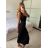 Women's long strapless sequin party dress (S/M ONE SIZE) ITALIAN FASHION IMPMD2360600 -   green khaki -   S / M