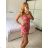 Satin Women's Long Summer Strapless Dress (S / M / L ONE SIZE) ITALIAN FASHION IMM22694