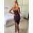 Women's long strapless sequin party dress (S/M ONE SIZE) ITALIAN FASHION IMPMD2360600 S / M black