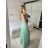 Ladies Long Sparkly Sleeveless Dress (S/M ONE SIZE) ITALIAN FASHION IMPBB23S3558/DU -   light green -   S / M